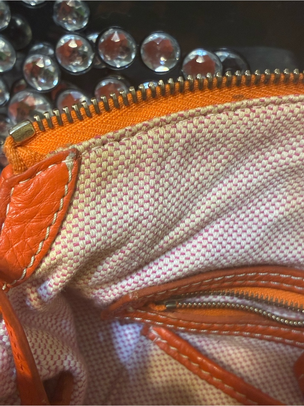 Dooney & Bourke Vibrant Orange Pebbled Leather Satchel with Charm - Picture 5 of 16